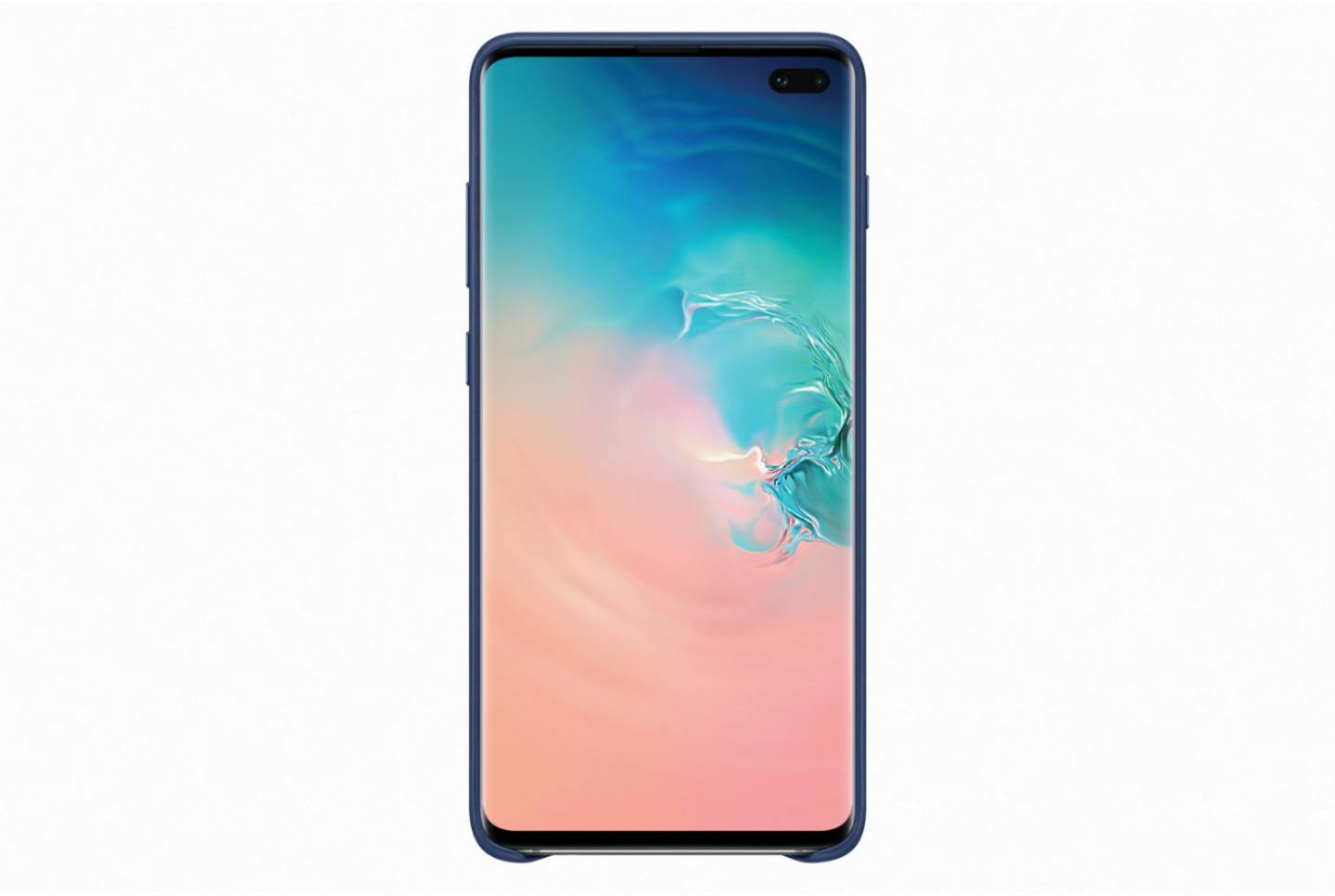 Samsung Leather Backcover (Galaxy S10+)dunkelblau Handy-Zubehör