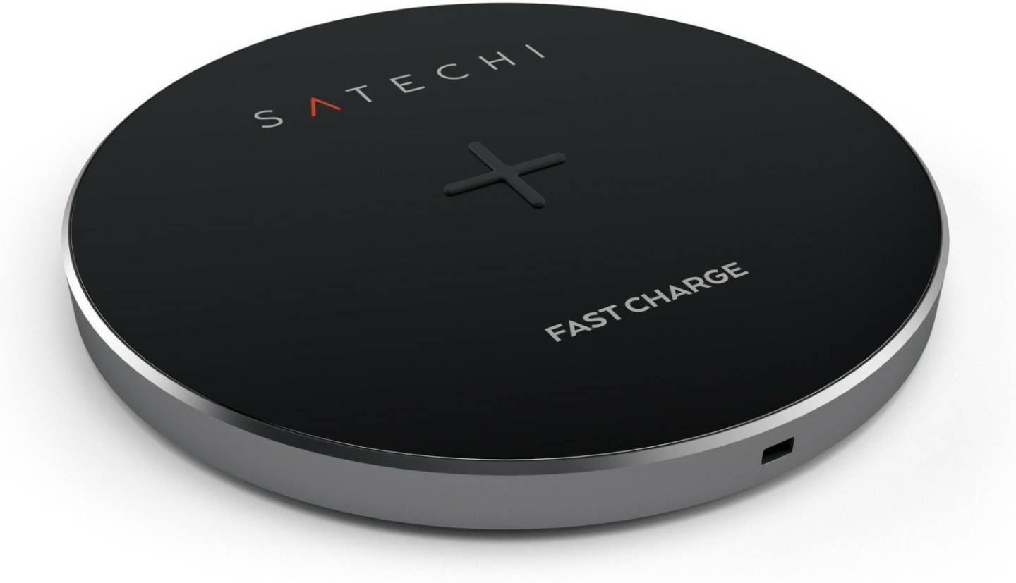 Handy-Zubehör Satechi Aluminum Wireless Charging Padspace grau