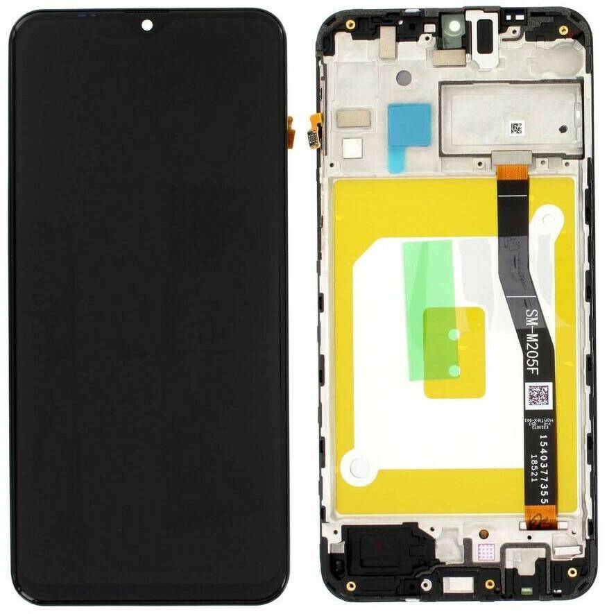 Handy-Zubehör Samsung Front LCD Asm Black Galaxy M20 SM-M205 (GH82-18682A)