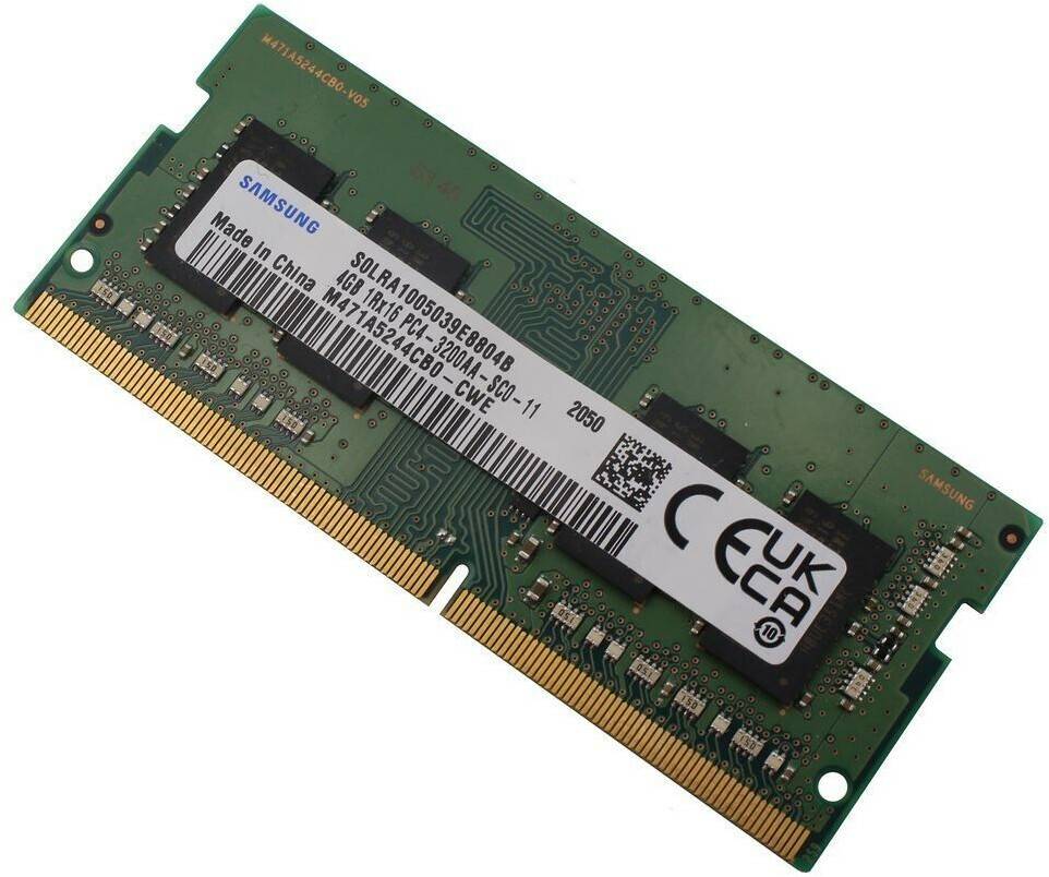 Samsung 4GB DDR4 SO DIMM 3200 MHz CL22 (M471A5244CB0-CWE) Speicher PC-Komponenten