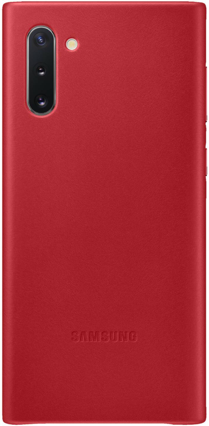 Samsung Leder Wallet Cover (Galaxy Note 10)rot Handy-Zubehör