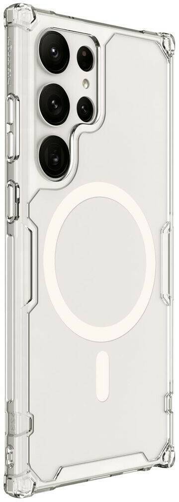 Nillkin Nature TPU PRO Magnetic Kryt pro Samsung Galaxy S23 Ultra Transparent (für Galaxy S23 Ultra) Weiss Handy-Zubehör