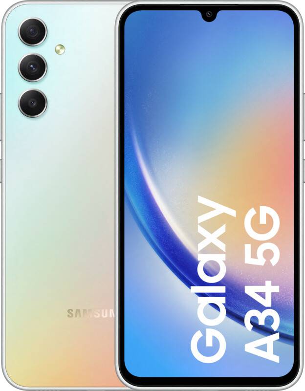 Samsung Galaxy A34128GB Awesome Silver Handys & Smartphones