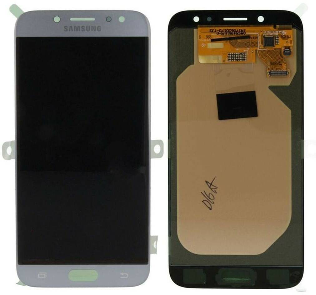 Handy-Zubehör Samsung Front LCD Asm Silver J7 2017 SM-J730F (GH97-20801B)