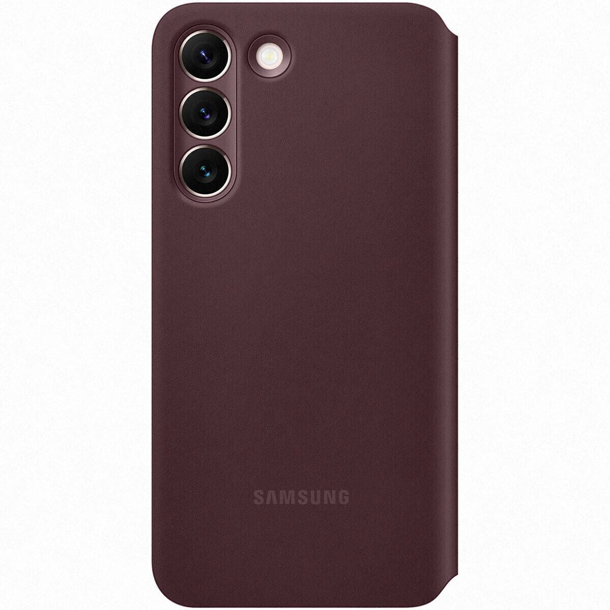 Handy-Zubehör Samsung Clear View Cover (Galaxy S22)Burgundy