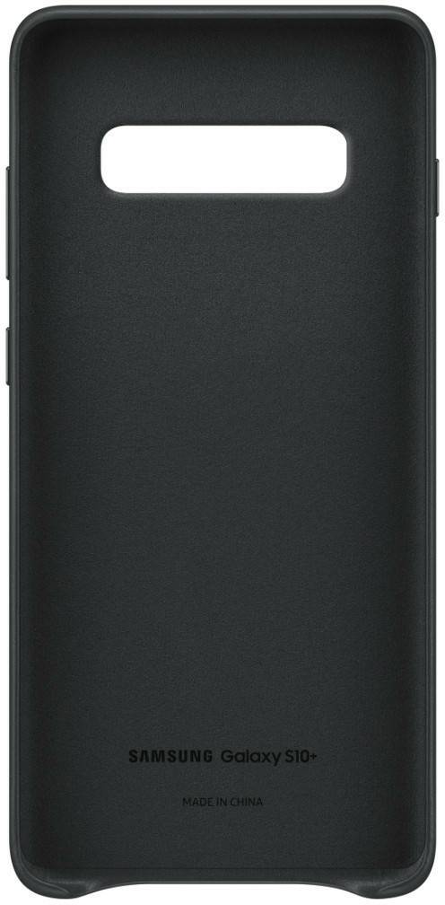 Samsung Leather Backcover (Galaxy S10+)schwarz Handy-Zubehör