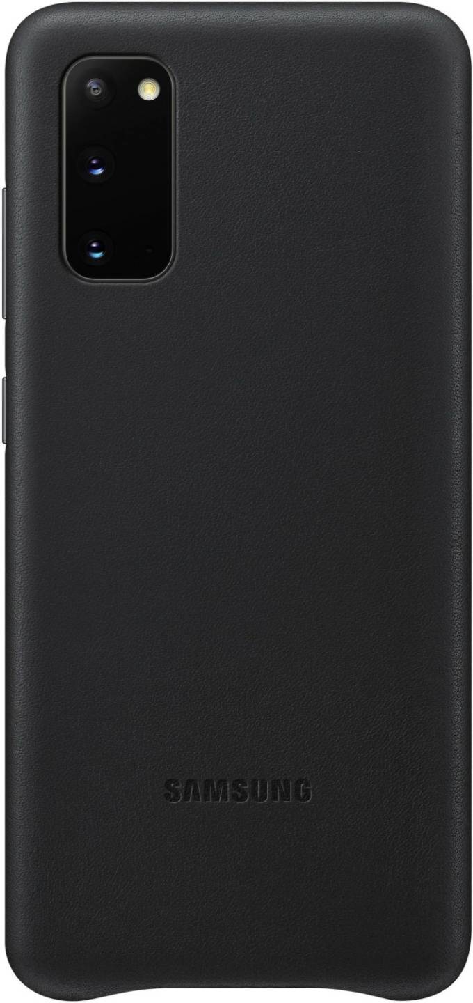 Handy-Zubehör Samsung Leder Cover (Galaxy S20)schwarz