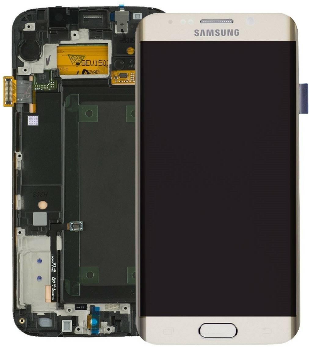 Handy-Zubehör Samsung Komplett-Displayeinheit (Galaxy S6 Edge)weiß
