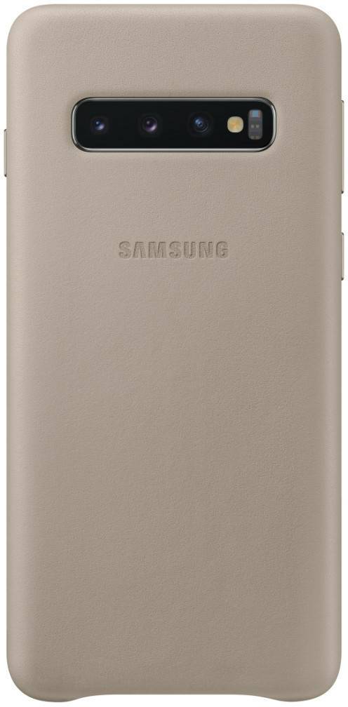 Samsung Leather Backcover (Galaxy S10)grau Handy-Zubehör