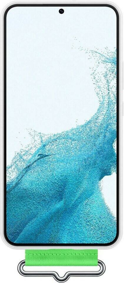 Handy-Zubehör Samsung Silicone Cover with Strap (Galaxy S22 Plus)White