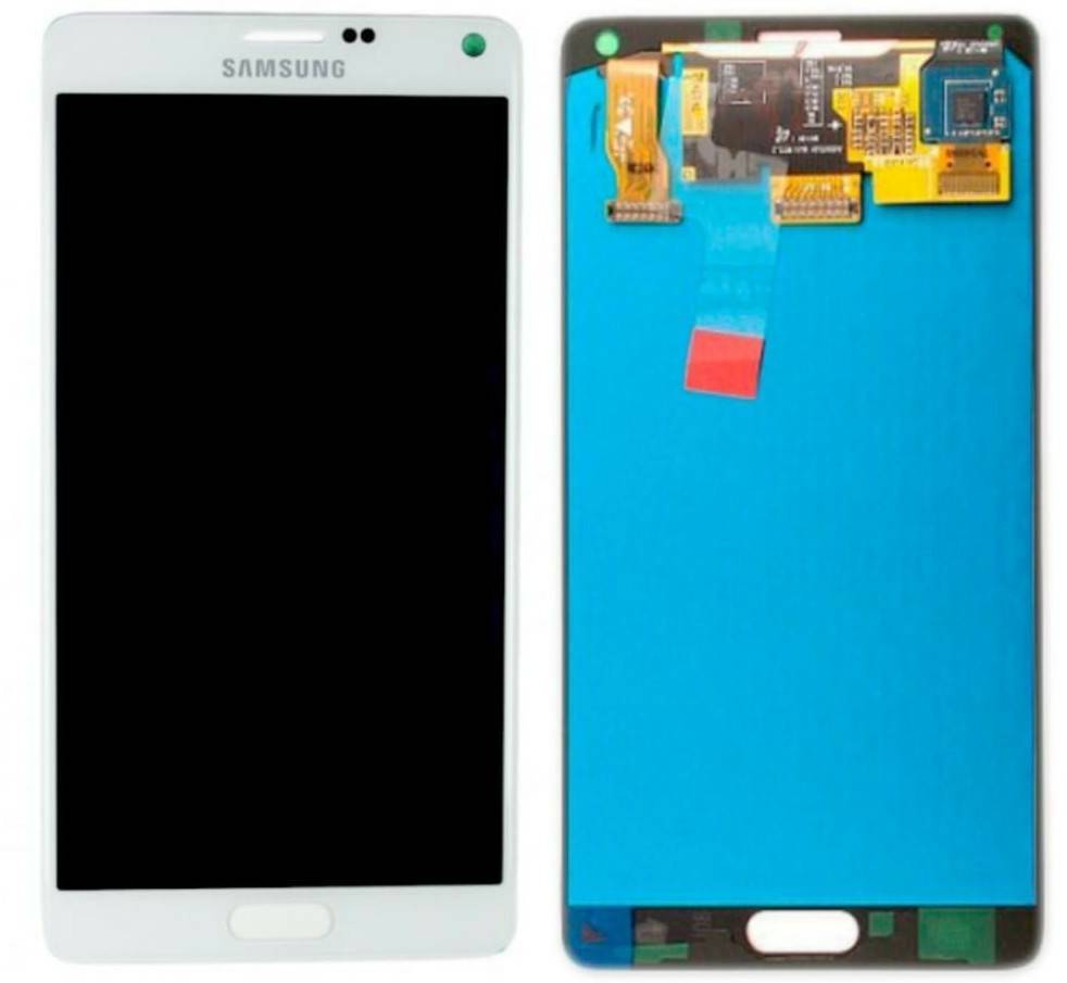 Samsung Display LCD Komplettset (Galaxy Note 4 N910F)Weiß Handy-Zubehör