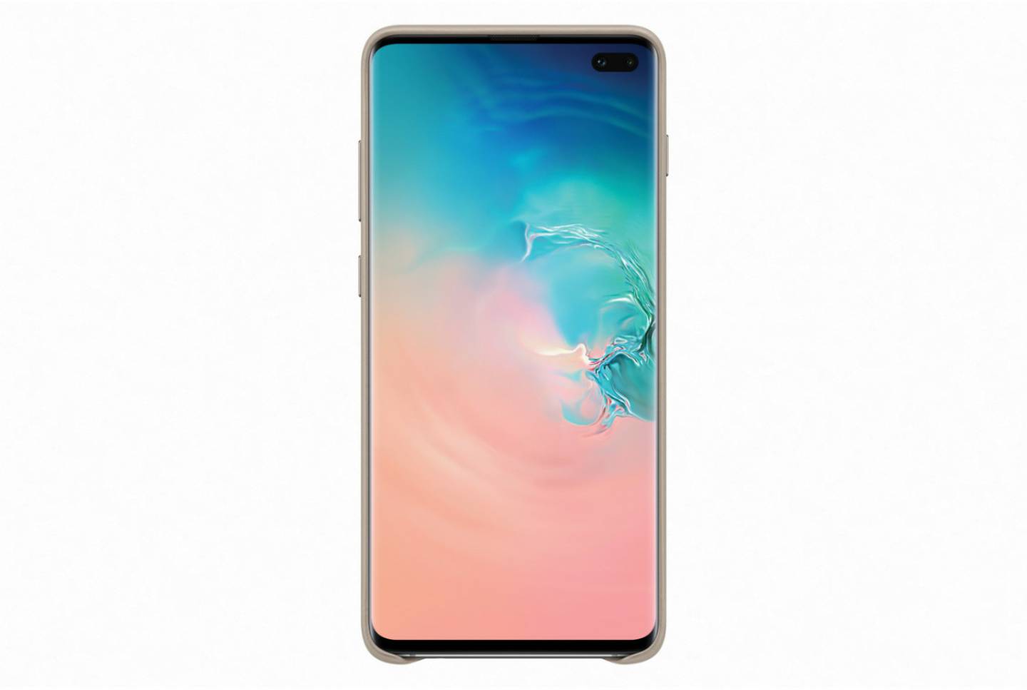 Samsung Leather Backcover (Galaxy S10+)grau Handy-Zubehör