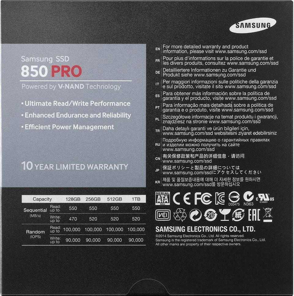 PC-Komponenten Samsung 850 Pro 2.5256GB Basic