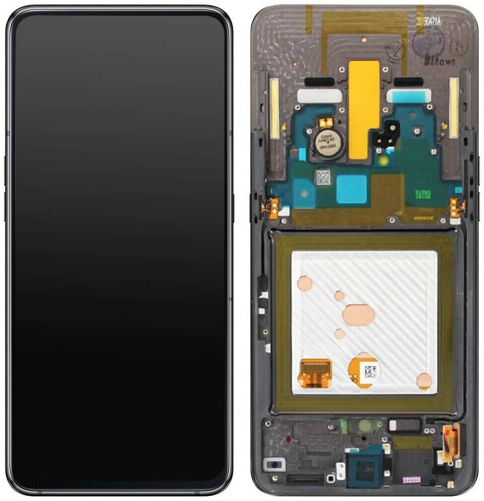 Handy-Zubehör Samsung Front LCD Asm Galaxy A80 SM-A805F Black (GH82-20348A)