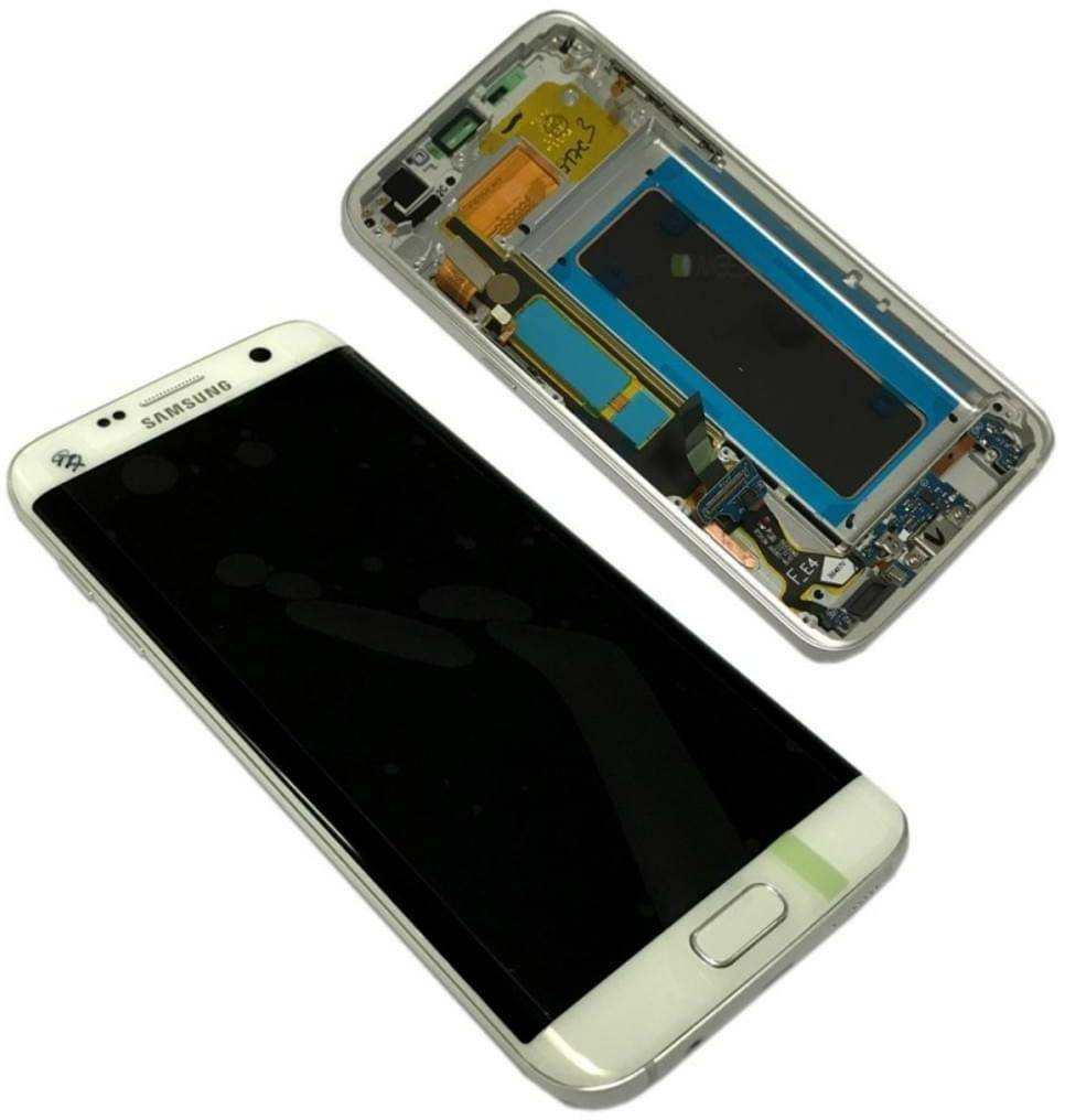 Handy-Zubehör Samsung Display LCD Komplettset (Galaxy S7 Edge G935F)Weiß