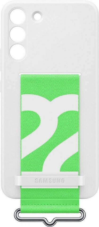 Handy-Zubehör Samsung Silicone Cover with Strap (Galaxy S22 Plus)White