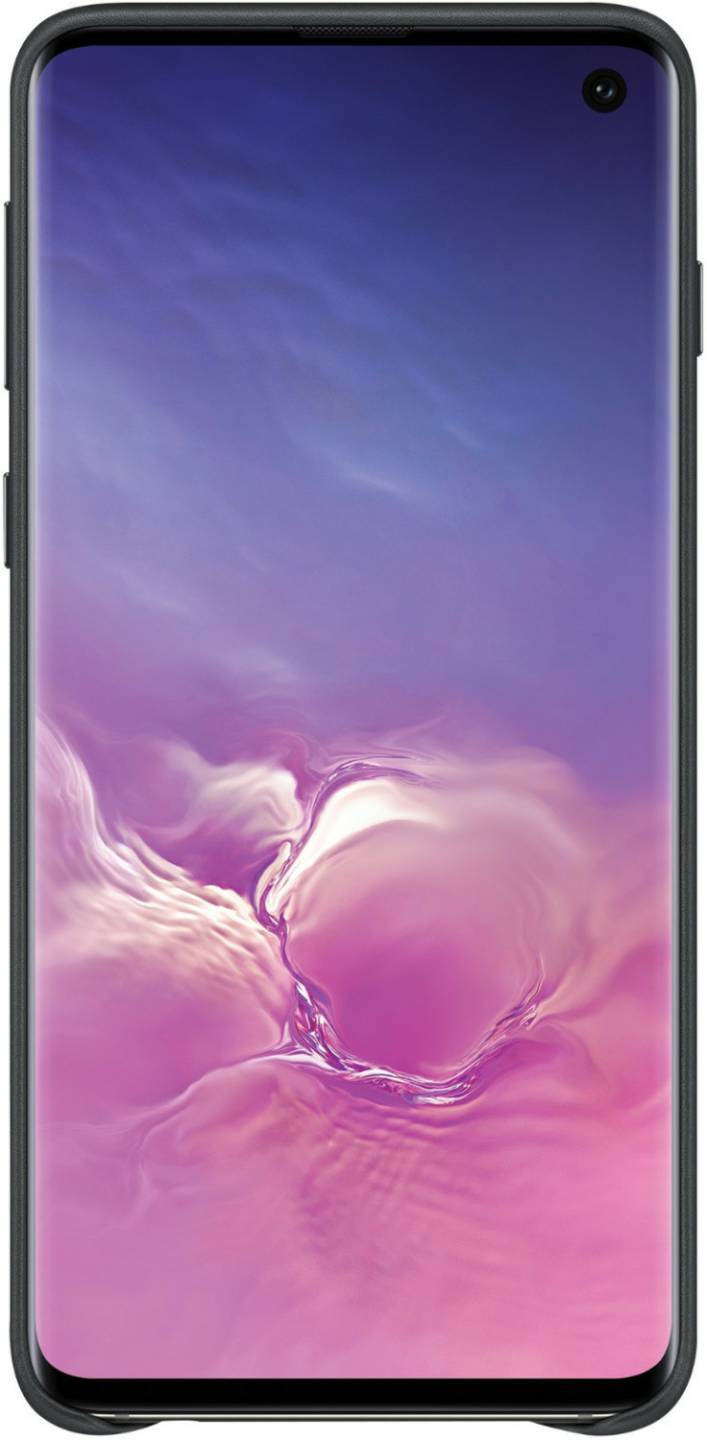 Samsung Leather Backcover (Galaxy S10)schwarz Handy-Zubehör