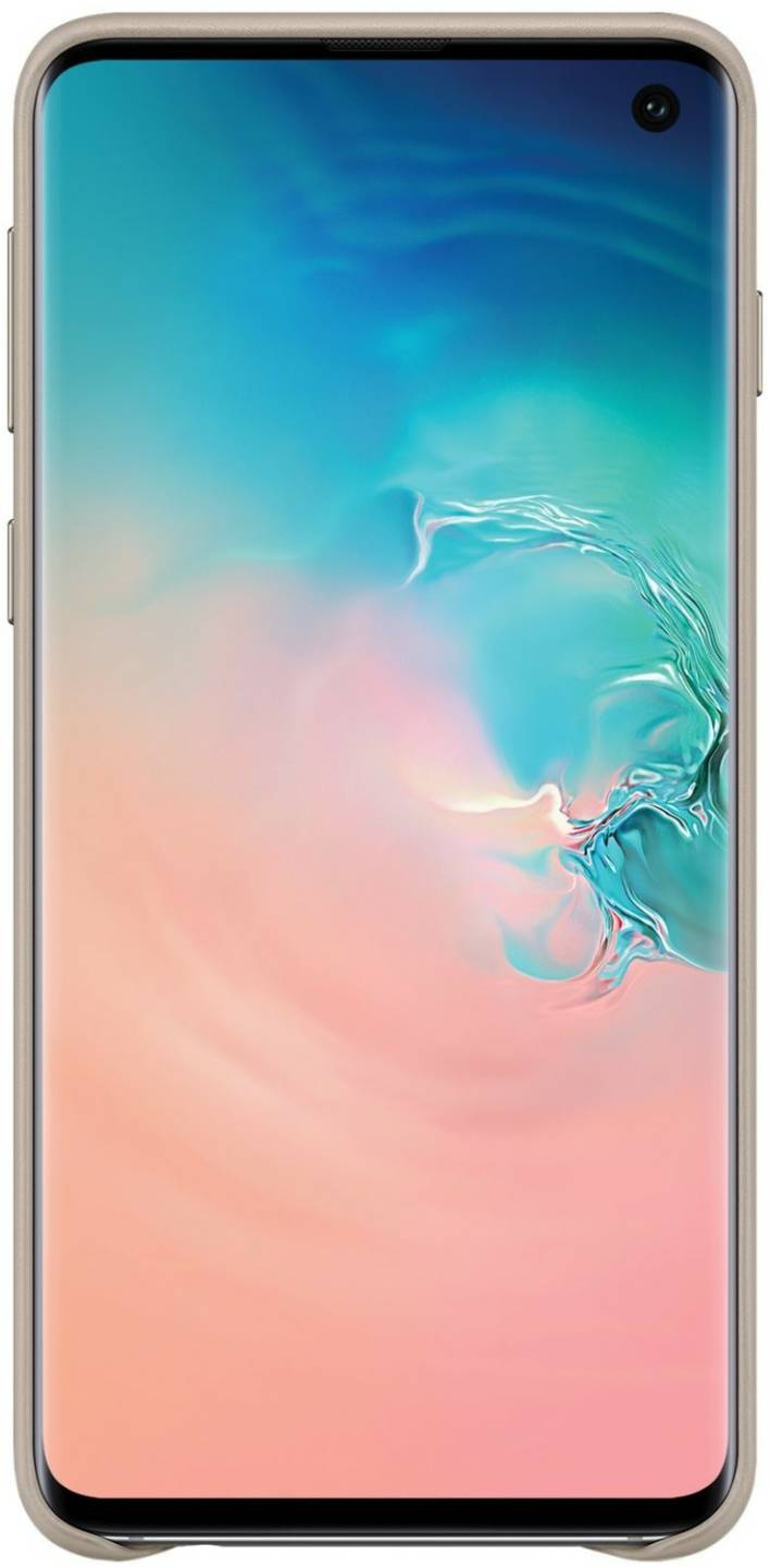 Samsung Leather Backcover (Galaxy S10)grau Handy-Zubehör