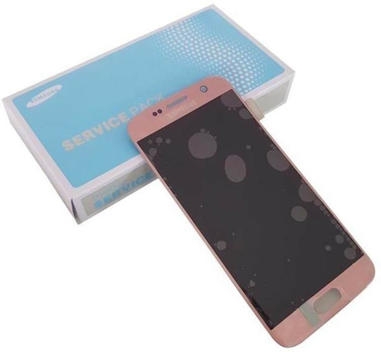 Samsung LCD Service Pack (Galaxy S7 G930F)Pink Handy-Zubehör